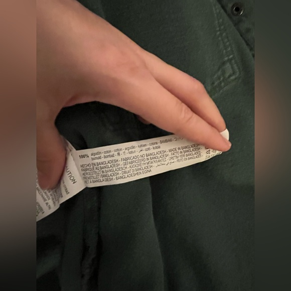 Zara Green Oversized Denim Shirt Jacket - Picture 7 of 7